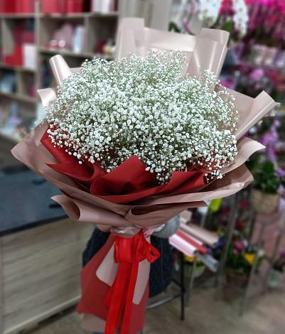 Букет цветов из: Гипсофила в Комсомольском Республики Калмыкия