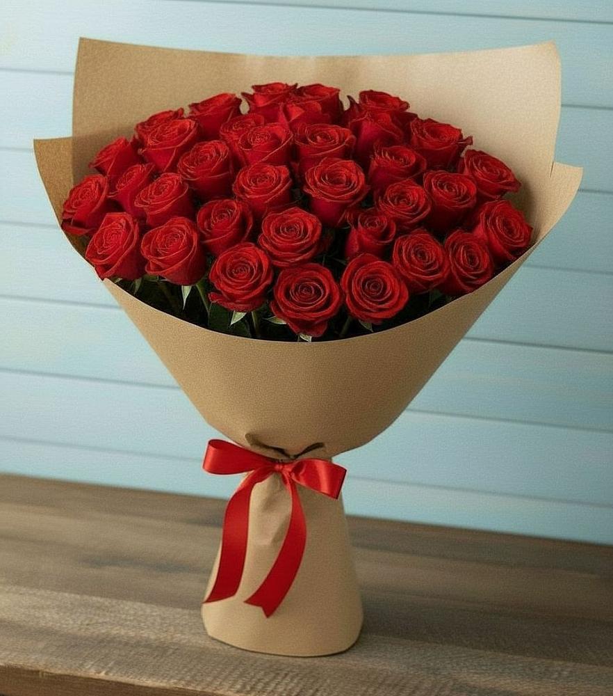 Букет Красные розы Милано в Комсомольском Республики Калмыкия