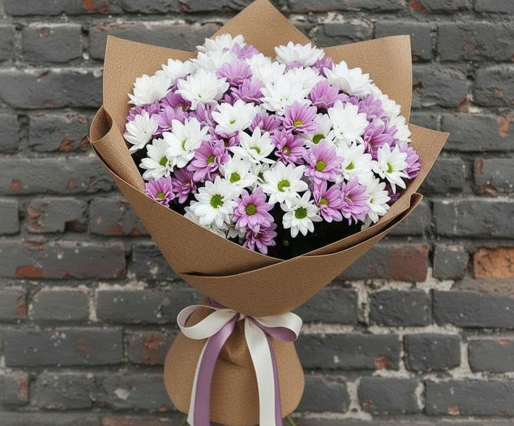 Букет цветов из: Хризантемы в Комсомольском Республики Калмыкия