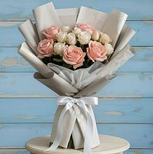 Букет цветов из:  Розы в Комсомольском Республики Калмыкия