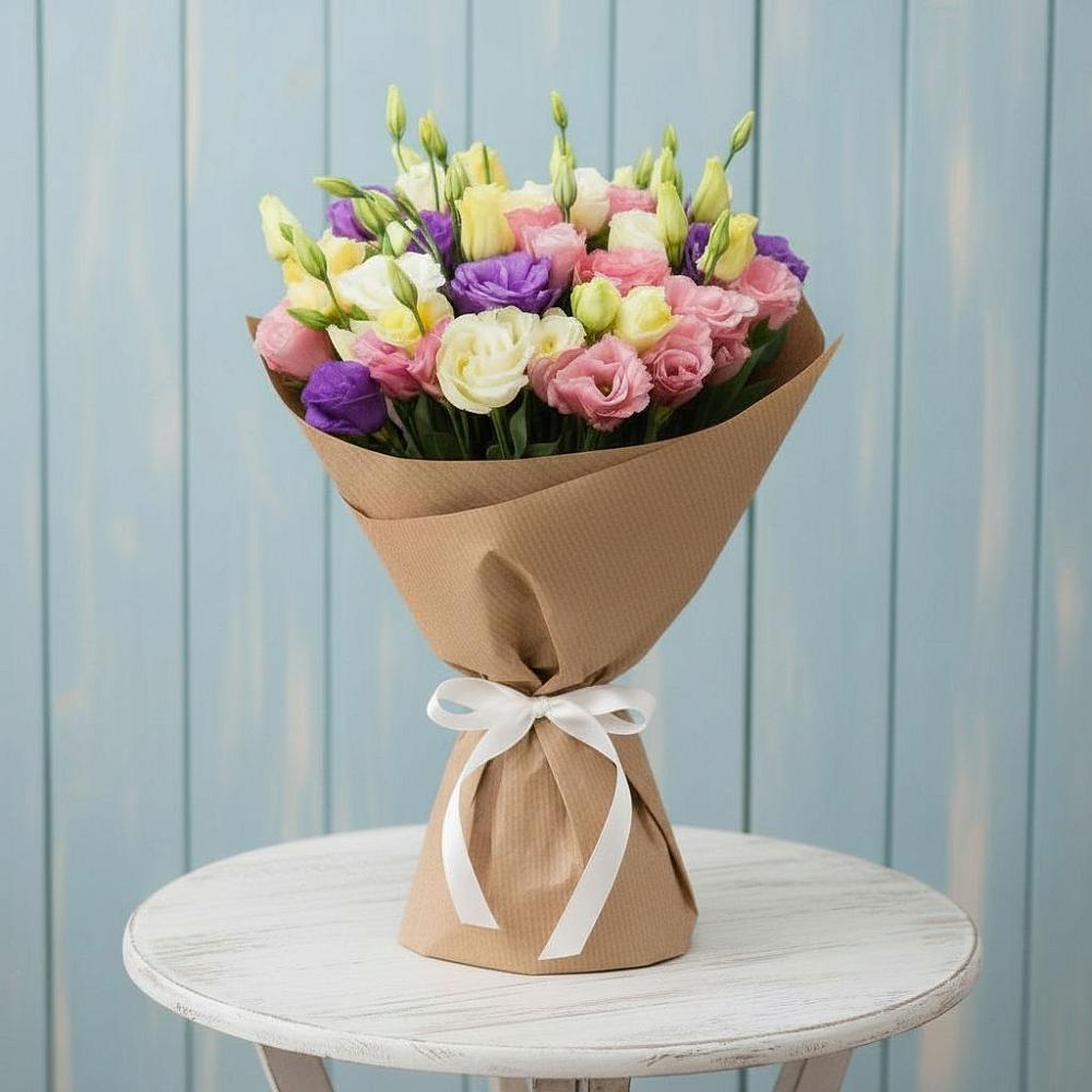 Букет цветов из: Лизиантусы в Комсомольском Республики Калмыкия