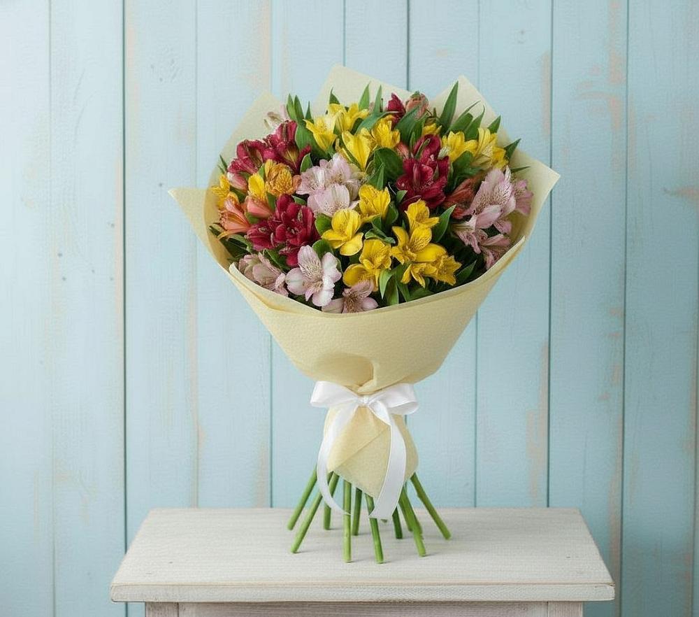 Букет цветов из: Альстромерии в Комсомольском Республики Калмыкия