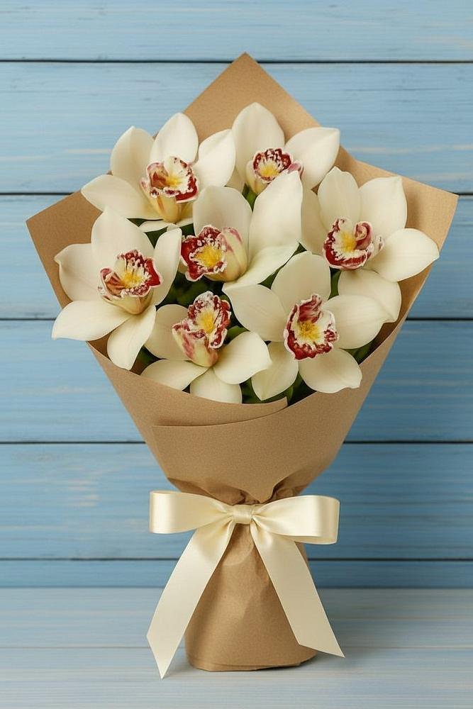 Букет цветов из: Орхидеи и Розы в Комсомольском Республики Калмыкия