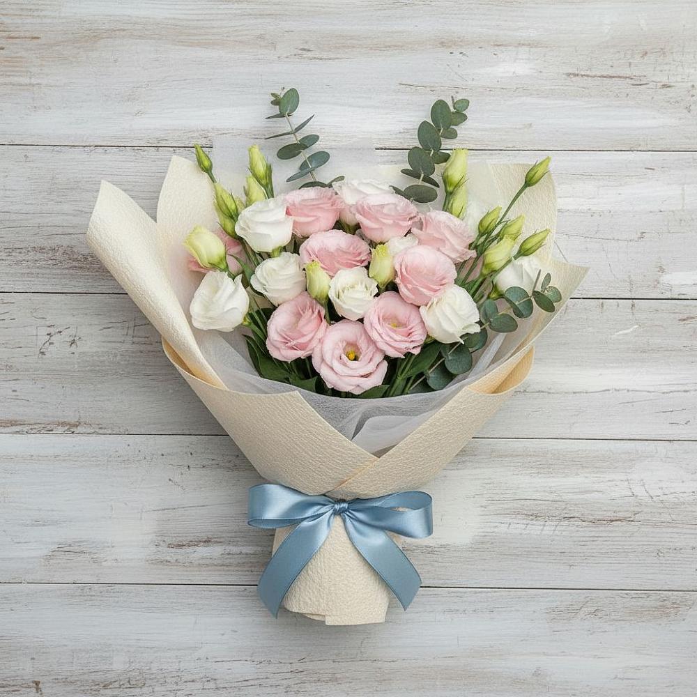 Букет цветов из: Лизиантусы в Комсомольском Республики Калмыкия